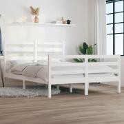 vidaXL Sängram massiv furu 140x200 cm