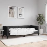 vidaXL Dagbädd svart 90x200 cm tyg