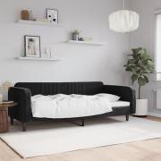 vidaXL Dagbädd svart 90x190 cm sammet