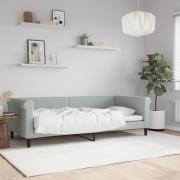 vidaXL Dagbädd ljusgrå 90x200 cm sammet