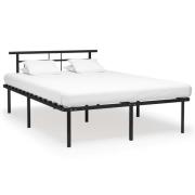 vidaXL Sängram utan madrass svart metall 160x200 cm