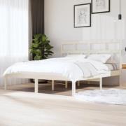 vidaXL Sängram vit massiv furu 160x200 cm