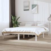 vidaXL Sängram utan madrass vit 120x200 cm massiv furu
