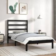 vidaXL Sängram svart massiv furu 100x200 cm enkelsäng