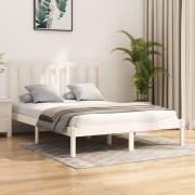 vidaXL Sängram vit massiv furu 140x200 cm