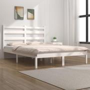 vidaXL Sängram vit massiv furu 120x190 cm