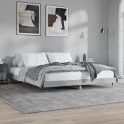 vidaXL Sängram betonggrå 200x200 cm konstruerat trä