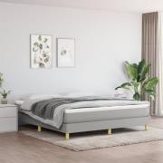 vidaXL Sängram utan madrass ljusgrå 180x200 cm tyg