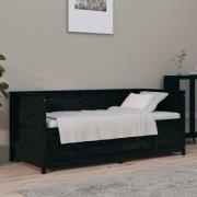 vidaXL Dagbädd svart 100x200 cm massiv furu