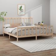 vidaXL Sängram utan madrass 200x200 cm massiv furu
