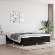 vidaXL Sängram utan madrass svart 180x200 cm tyg