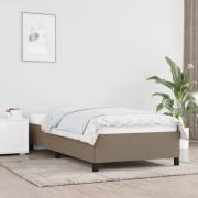 vidaXL Sängram utan madrass Taupe 90x200 cm tyg
