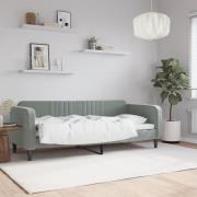 vidaXL Dagbädd ljusgrå 80x200 cm sammet