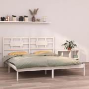 vidaXL Sängram vit massivt trä 200x200 cm
