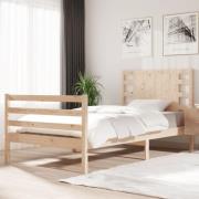 vidaXL Sängram utan madrass 90x200 cm massiv furu