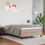 vidaXL Boxspring-sängram cappuccino 120x200 cm konstläder