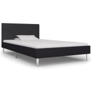 vidaXL Sängram utan madrass svart tyg 90x200 cm