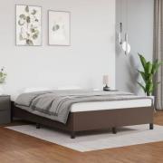 vidaXL Sängram brun 140x190 cm konstläder