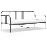 vidaXL Sängram bäddsoffa grå metall 90x200 cm