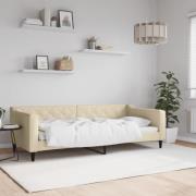 vidaXL Dagbädd gräddvit 90x200 cm tyg