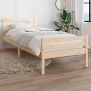 vidaXL Sängram massivt trä 90x200 cm