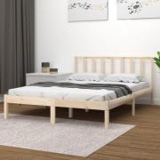 vidaXL Sängram massiv furu 120x190 cm