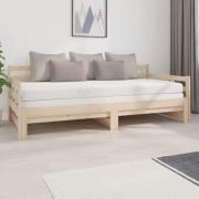 vidaXL Dagbädd utdragbar massiv furu 2x(90x200) cm