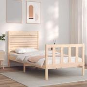 vidaXL Sängram utan madrass 100x200 cm massiv furu
