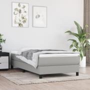 vidaXL Ramsäng med madrass ljusgrå 100x200 cm tyg