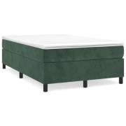 vidaXL Ramsäng med madrass mörkgrön 120x190 cm sammet