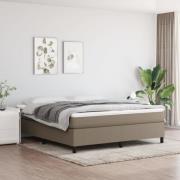 vidaXL Sängram utan madrass taupe 180x200 cm tyg