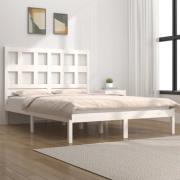vidaXL Sängram utan madrass vit 140x200 cm massiv furu