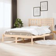 vidaXL Sängram massiv furu 160x200 cm