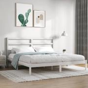 vidaXL Sängram utan madrass vit 200x200 cm massiv furu