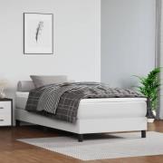 vidaXL Sängram vit 100x200 cm konstläder