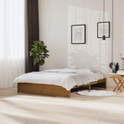 vidaXL Sängram honungsbrun massivt trä 150x200 cm