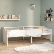 vidaXL Dagbädd 3-sits vit massiv furu 90x200 cm
