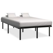 vidaXL Sängram utan madrass svart metall 140x200 cm