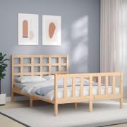 vidaXL Sängram utan madrass 120x200 cm massiv furu