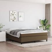 vidaXL Sängram utan madrass mörkbrun 180x200 cm tyg