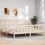 vidaXL Sängram utan madrass 200x200 cm massiv furu