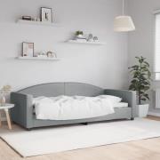 vidaXL Dagbädd ljusgrå 90x200 cm tyg
