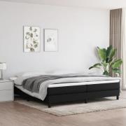 vidaXL Ramsäng med madrass svart 200x200 cm tyg
