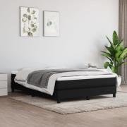 vidaXL Sängram utan madrass svart 140x190 cm tyg