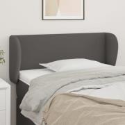 vidaXL Sänggavel med kanter grå 93x23x78/88 cm konstläder