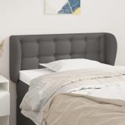 vidaXL Sänggavel med kanter grå 93x23x78/88 cm konstläder