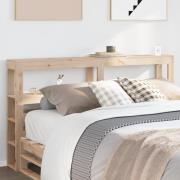 vidaXL Huvudgavel med hyllor 120 cm massiv furu