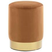 vidaXL Pall brun och guld sammet 28 x 36 cm