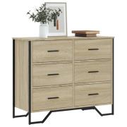 vidaXL Byrå sonoma-ek 91x35,5x74,5 cm konstruerat trä