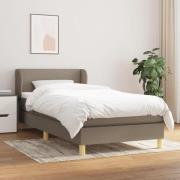 vidaXL Ramsäng med madrass taupe 100x200 cm tyg